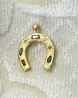 HORSE SHOE CHARM WITH GEMS