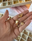 ASSORTED GOLD SEA SHELL CHARMS