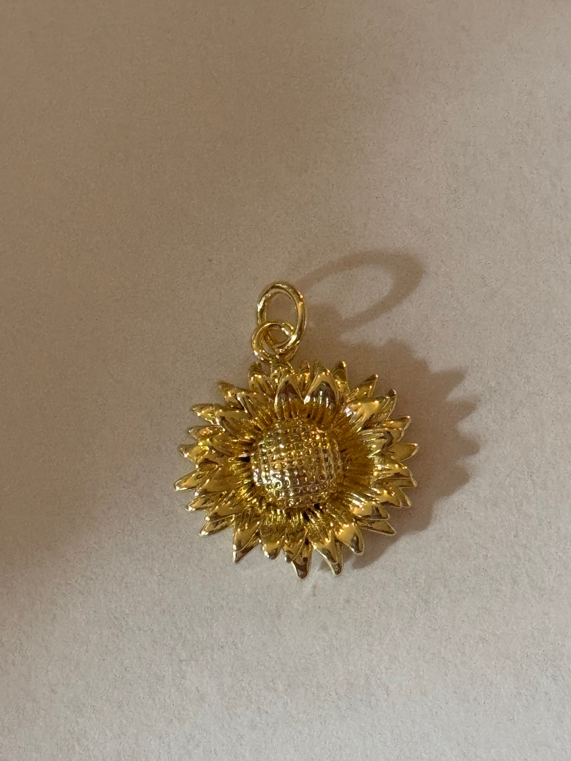 BIG GOLD SUNFLOWER charm