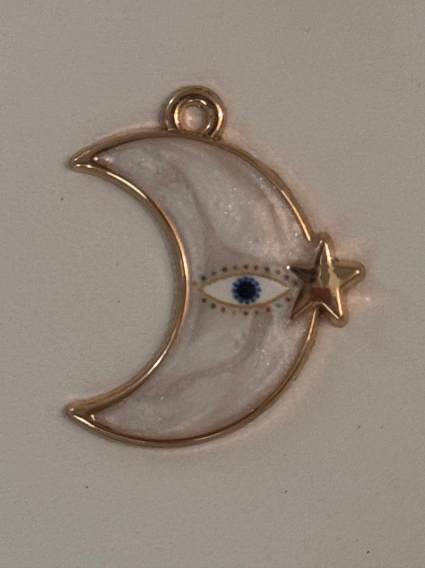 EVIL EYE Charm ( assorted shapes) (white)