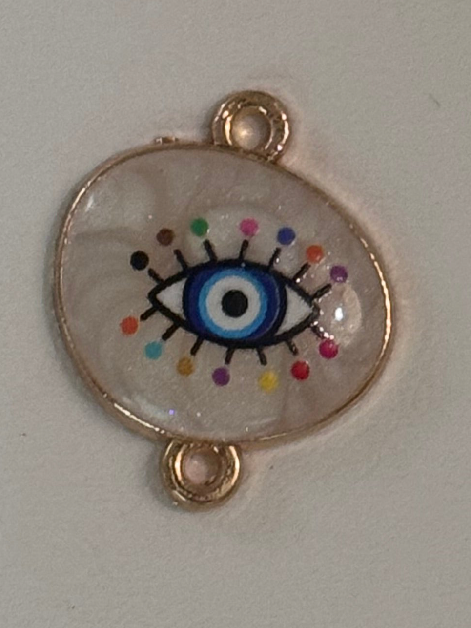 EVIL EYE Charm ( assorted shapes) (white)