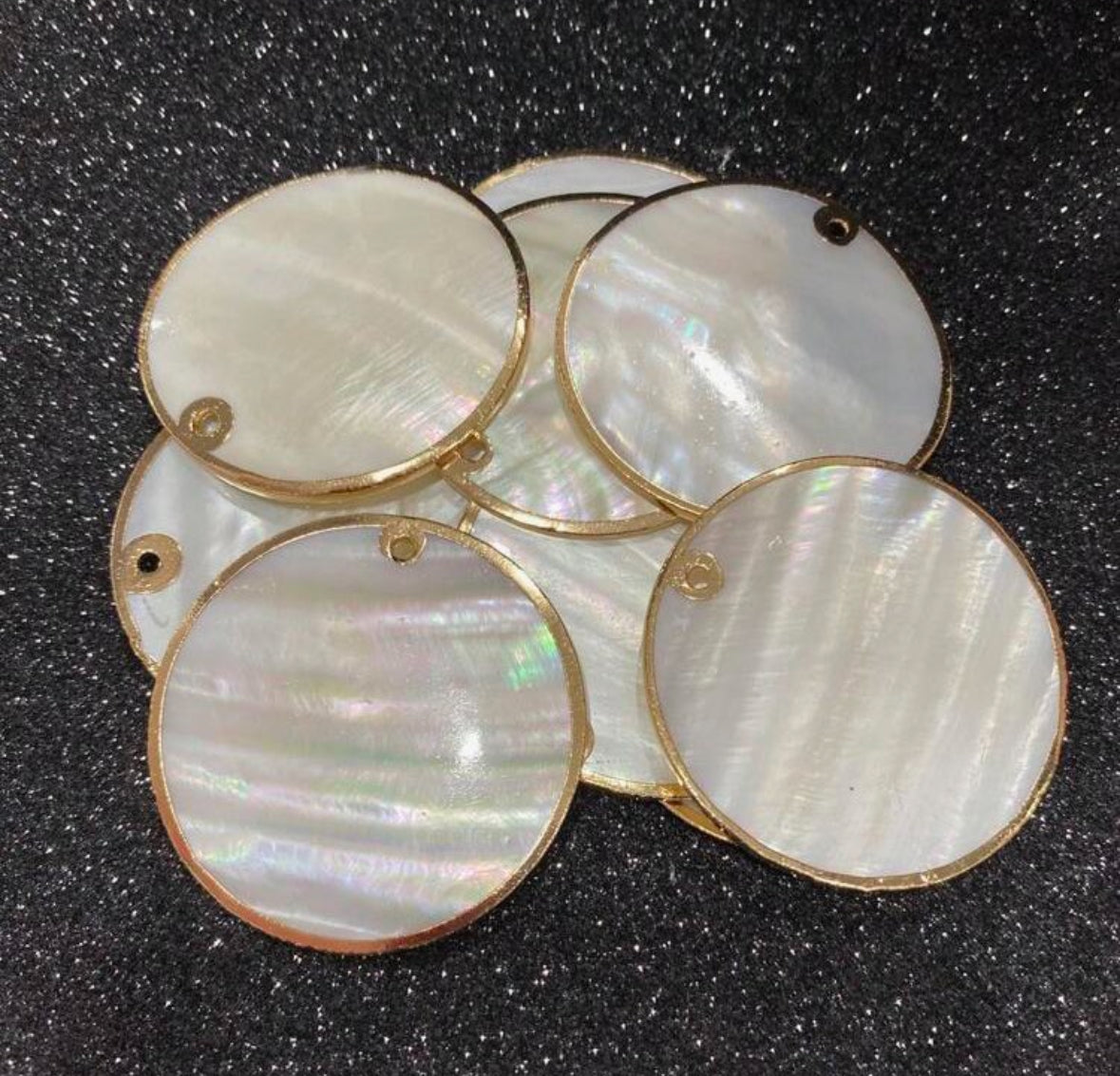 White Round Pendant Charm
