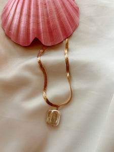 Fresh Water (Square) coin Pearl Necklace