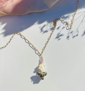 Daisy Shark Tooth Necklace