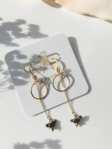 Gold Chain Shark Tooth Earring